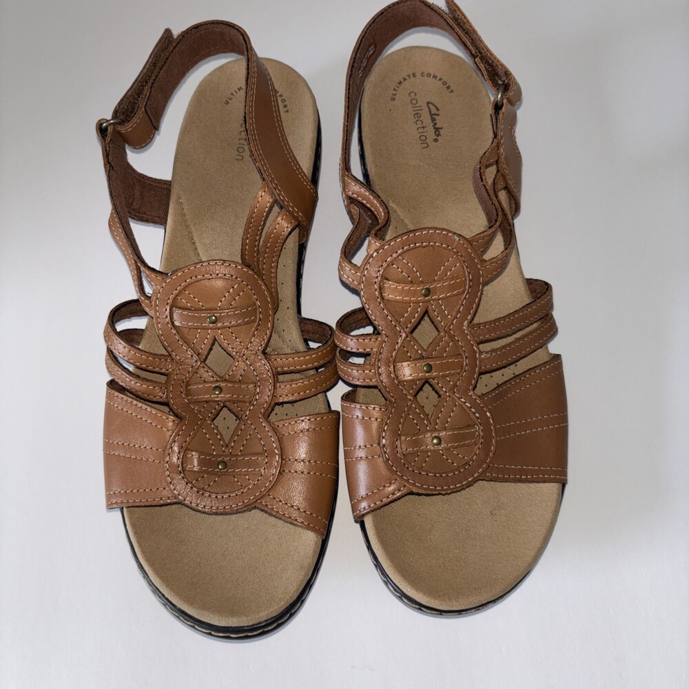 Clarks Collection Women’s Sandals Leisa Janna Tan Size 11W NEW